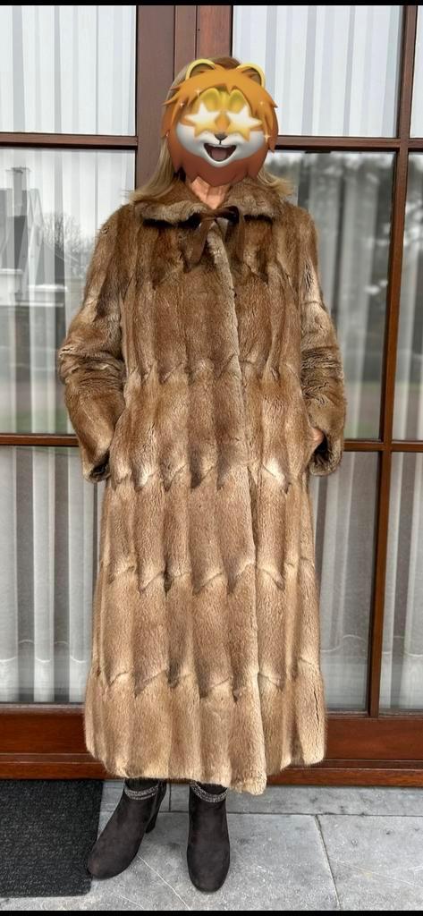 Vintage Bontjas - Maat M, Kleding | Dames, Jassen | Winter, Gedragen, Maat 38/40 (M), Bruin, Ophalen