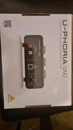 Behringer U-Phoria UM2 Audio Interface - Nieuwstaat!, Ophalen of Verzenden, Zo goed als nieuw, Minder dan 5 kanalen, Microfooningang