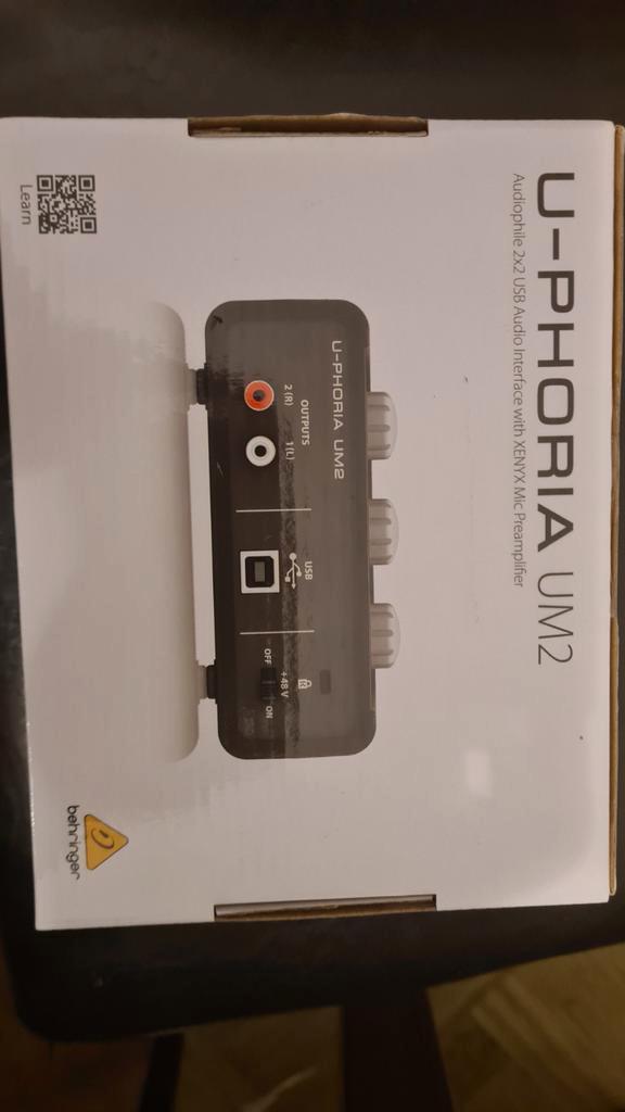 Behringer U-Phoria UM2 Audio Interface - Nieuwstaat!, Muziek en Instrumenten, Mengpanelen, Zo goed als nieuw, Minder dan 5 kanalen