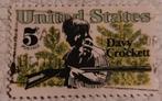 Davy Crockett 5c Postzegel USA,1957, Ophalen of Verzenden, Gestempeld