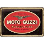 Moto Guzzi Mororcycles relief reclamebord van metaal deco, Ophalen of Verzenden, Nieuw, Auto's