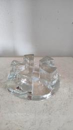 2723 vintage design brutalist glazen rechaud kandelaar, Ophalen of Verzenden, Overige materialen, Minder dan 25 cm