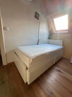 IKEA Flekke bedbank - 80x200/160x200 - Wit - Goede staat!, Huis en Inrichting, Ophalen, Verstelbaar, Eenpersoons, Wit