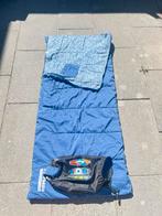 Polydaun kinderslaapzak 160x70 donker blauw, Caravans en Kamperen, Slaapzakken, Ophalen of Verzenden, Zo goed als nieuw