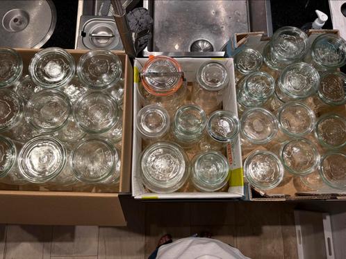 Weckpotten met deksel en weckketel (in 1 koop), Huis en Inrichting, Keuken | Potten en Pannen, Zo goed als nieuw, Pot, Bus of Blik