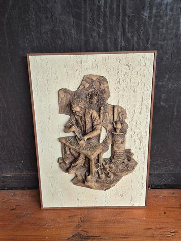 Vintage Relief Wanddecoratie , Klompenmaker . beschikbaar voor biedingen