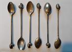 6 verzilverde theelepels met schelp decor., Ophalen of Verzenden
