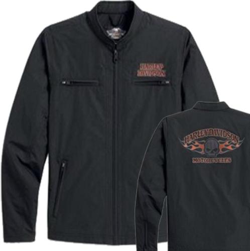 Harley Burning Skull Casual Jacket. 8534. Maat L en XL. nw., Motoren, Kleding | Motorkleding, Jas | textiel, Nieuw met kaartje