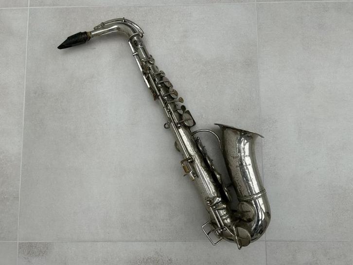 Oude saxofoon alt - 63 cm - Chapelain fnt, Muziek en Instrumenten, Blaasinstrumenten | Saxofoons, Gebruikt, Alt, Ophalen of Verzenden