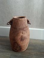 Houten pot / vaas (stoer, landelijk, sober), Huis en Inrichting, Woonaccessoires | Overige, Ophalen