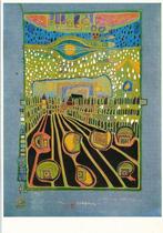 11 Kaarten met gouddruk van Friedensrech Hundertwasser, Ophalen of Verzenden, 1960 tot 1980, Ongelopen, Cultuur en Media