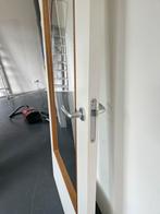Binnendeur met houten frame en glas, Doe-het-zelf en Verbouw, Ophalen, Gebruikt, 80 tot 100 cm, 215 cm of meer