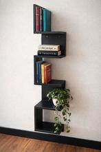 Zwarte kubussen wandkast - 125x20cm, Ophalen of Verzenden, Gebruikt