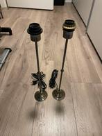 2x staande schemerlamp houders 50 cm hoog zilverkleurig., Huis en Inrichting, Lampen | Tafellampen, Ophalen, Zo goed als nieuw