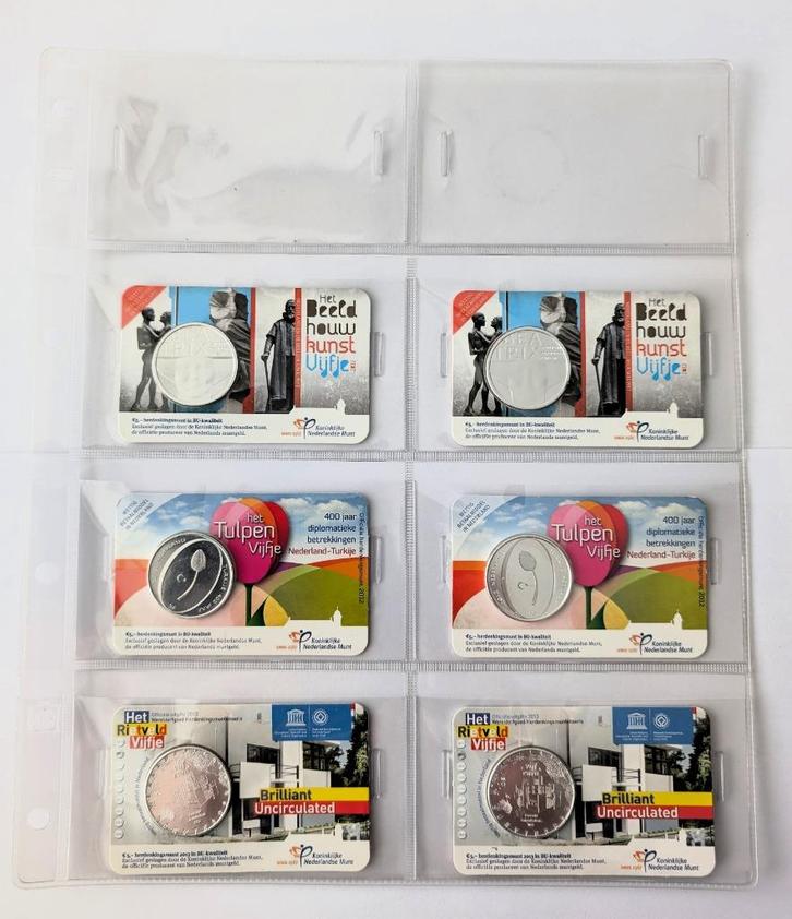 Herdenkingsmunten in coincard BU, Postzegels en Munten, Munten | Nederland, Losse munt, Euro's, Vóór koninkrijk, Verzenden