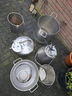 Te koop roestvrijstaal emmers, Ophalen, Gebruikt