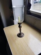 kandelaar / windlicht, koper / glas, Ophalen, Zo goed als nieuw, Brons of Koper, Kandelaar