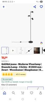 Ijea staande lamp met 3 spots zwart  en plafond lampen met 3, Ophalen of Verzenden, 150 tot 200 cm