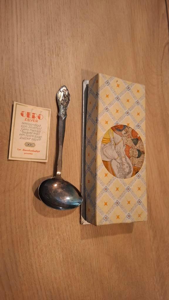 Gero Zilveren sprookjes Paplepel in Originele Verpakking, Antiek en Kunst, Antiek | Bestek, Ophalen of Verzenden
