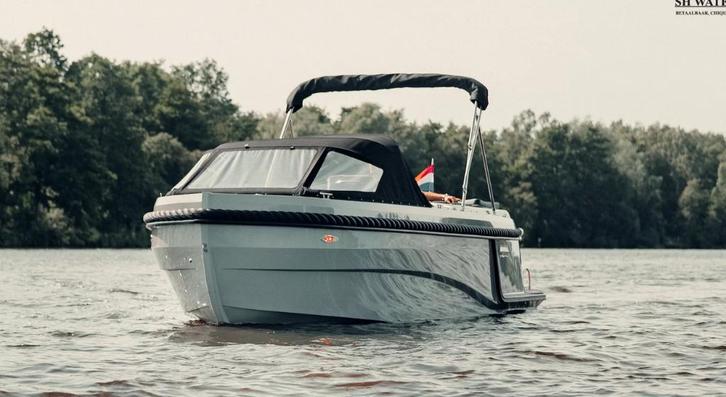 Tender sloep met boegschroef, Watersport en Boten, Sloepen, Zo goed als nieuw, 30 tot 50 pk, 6 meter of meer, Buitenboordmotor