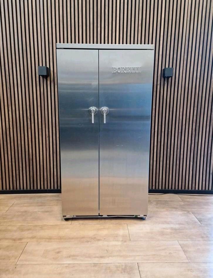 Luxe Rvs Boretti Amerikaanse Koelkast (Gratis bezorgen), Witgoed en Apparatuur, Koelkasten en IJskasten, Gebruikt, Met aparte vriezer