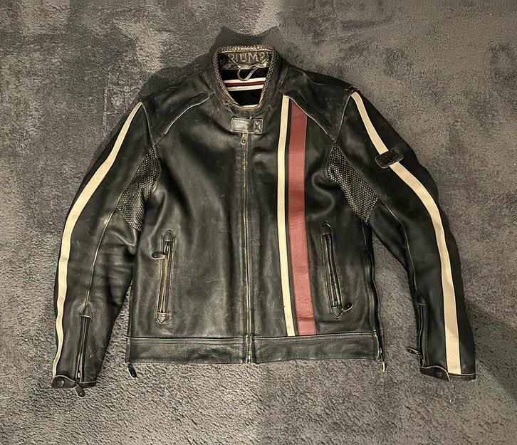 Triumph Raven 2 motorcycle jacket medium, Motoren, Kleding | Motorkleding, Jas | leer, Heren, Tweedehands, Ophalen of Verzenden
