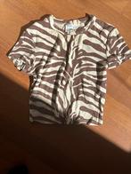 Bershka Zebra Shirt - Maat S, Kleding | Dames, T-shirts, Ophalen, Bruin, Zo goed als nieuw, Korte mouw