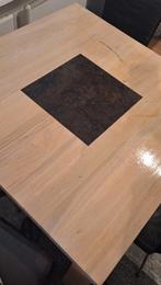 Eettafel + 4 stoelen, Huis en Inrichting, Ophalen, Rechthoekig, 100 tot 150 cm, 100 tot 150 cm