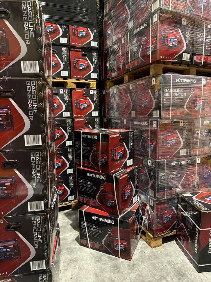 Hüttenberg H8500W Noodstroom Generator, Doe-het-zelf en Verbouw, Aggregaten, Nieuw, Benzine, Minder dan 5 kVA, Elektrisch startend