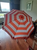 Rood/wit gestreepte parasol - zo goed als nieuw, Ophalen, Zo goed als nieuw, 1 tot 2 meter