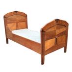 Art Deco Amsterdamse School Bed Ledikant eiken 1920 design, Ophalen, Art Deco, Gebruikt, Art Deco