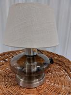 Vintage Raak Tafellamp Jaren 70, Huis en Inrichting, Lampen | Tafellampen, Gebruikt, Vintage, Ophalen of Verzenden, Glas