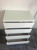 Ikea Malm Kast met 4 Lades en Glasplaat - Zo Goed Als Nieuw!, Ophalen, 50 tot 100 cm, Met lade(s), 25 tot 50 cm