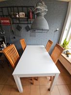 Eettafel + 4 stoelen, Huis en Inrichting, Ophalen, Gebruikt, 50 tot 100 cm, Vier personen