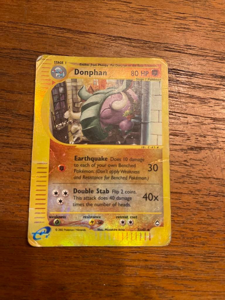 Donphan Pokémon kaart - Gebruikt, Ophalen of Verzenden, Gebruikt, Losse kaart