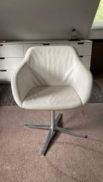 WALTER KNOLL Design set  5 x eetkamerstoel crème leer., Huis en Inrichting, Stoelen, Gebruikt, Wit, Vijf, Zes of meer stoelen