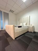 Boxsprings 160/180x200 weg is weg!, Huis en Inrichting, Crème, 180 cm, 200 cm, Nieuw