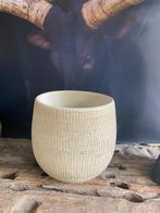 Set van 2 plantenpotten creme, Ophalen, Rond, Binnen, Zo goed als nieuw