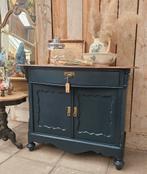 Stijlvol Biedermeier Dressoir/Commode – Bluish Black, Huis en Inrichting, Zo goed als nieuw, 3812 al, Cilvdbrug@gmail.com, Cil's interieur