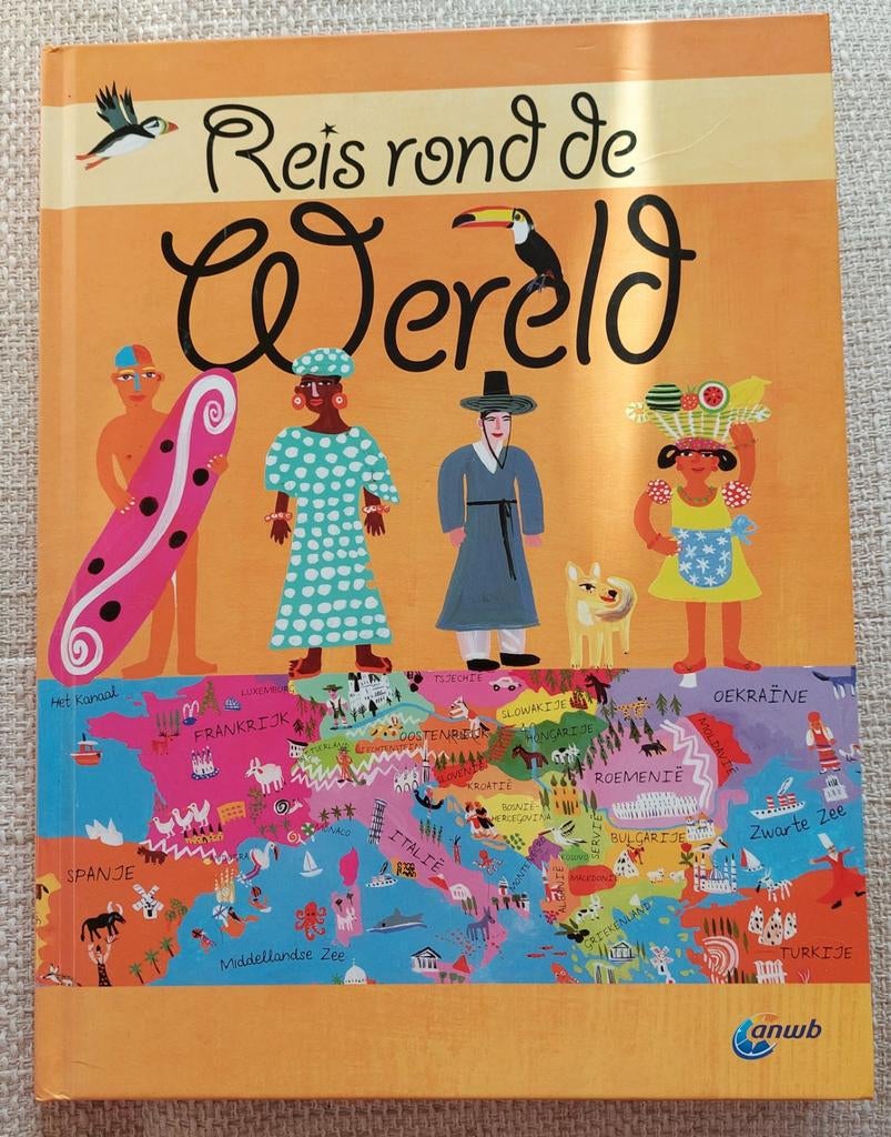 Reis rond de wereld, kleurrijke atlas, Boeken, Ophalen of Verzenden, Zo goed als nieuw, Non-fictie