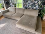 Mooie beige Montel hoekbank met chaise longue, 100 tot 125 cm, Modern tijdloos, 300 cm of meer, Gebruikt