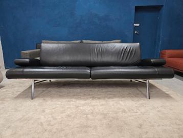 Harvink Armslag 3 zits design bank 226cm zwart leder beschikbaar voor biedingen