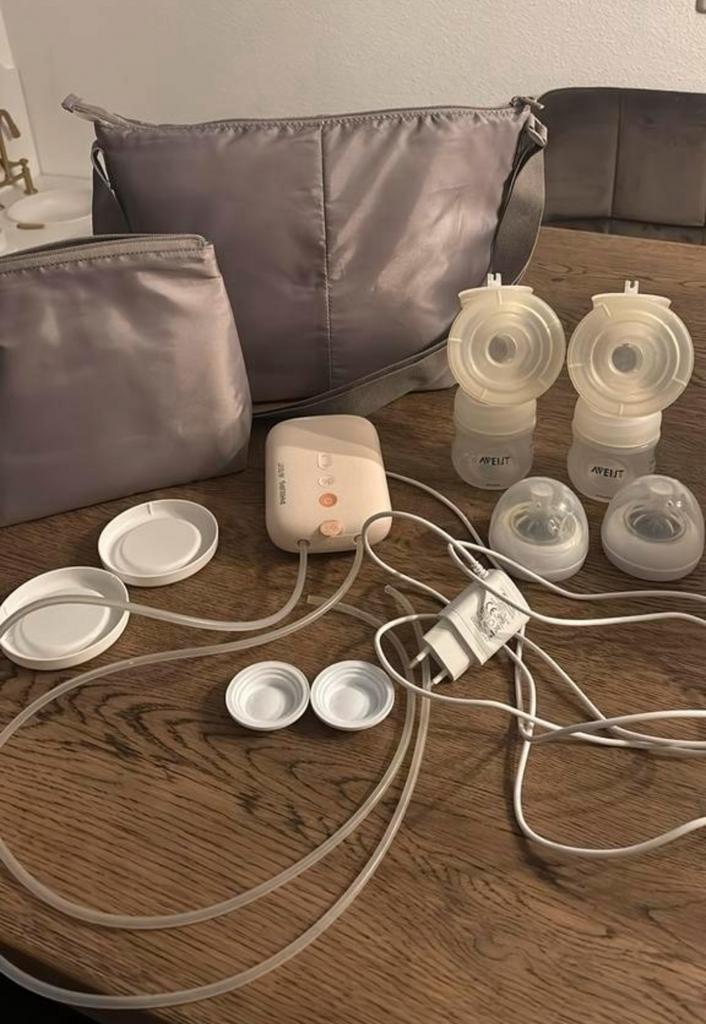 Philips Avent dubbele electrische borstkolf, incl. tas, Kinderen en Baby's, Babyvoeding en Toebehoren, Zo goed als nieuw, Borstkolf
