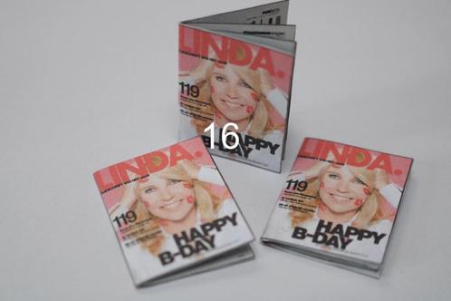 1 linda ,miniatuur bladen ,1-12 poppenhuis, no 16, Verzamelen, Poppenhuizen en Toebehoren, Zo goed als nieuw, Poppenhuis, Verzenden