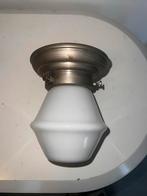 Vintage Art Deco Plafondlamp Opaalglas, Ophalen of Verzenden, Zo goed als nieuw, Glas
