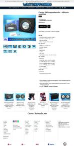 Clarion SWR1043 subwoofer+APA2160 versterker audio set, Auto diversen, Autospeakers, Gebruikt, ., Ophalen of Verzenden, .