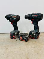Bosch Schroef-/Slagschroefmachine incl 3x 14,4volt, Gebruikt, Variabele snelheid, Ophalen of Verzenden, Boor- en Schroefmachine