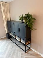 Zwart metalen half open kast - Giga Meubel Eddy 140x180, Ophalen, Met deur(en), 100 tot 150 cm, 150 tot 200 cm