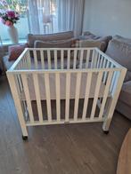 Witte box (Bopita) op wieltjes, Kinderen en Baby's, Boxen, Ophalen, Zo goed als nieuw, Rechthoekig, In hoogte verstelbaar