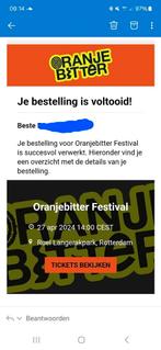 Oranjebitter normaal ticket, Tickets en Kaartjes, Evenementen en Festivals